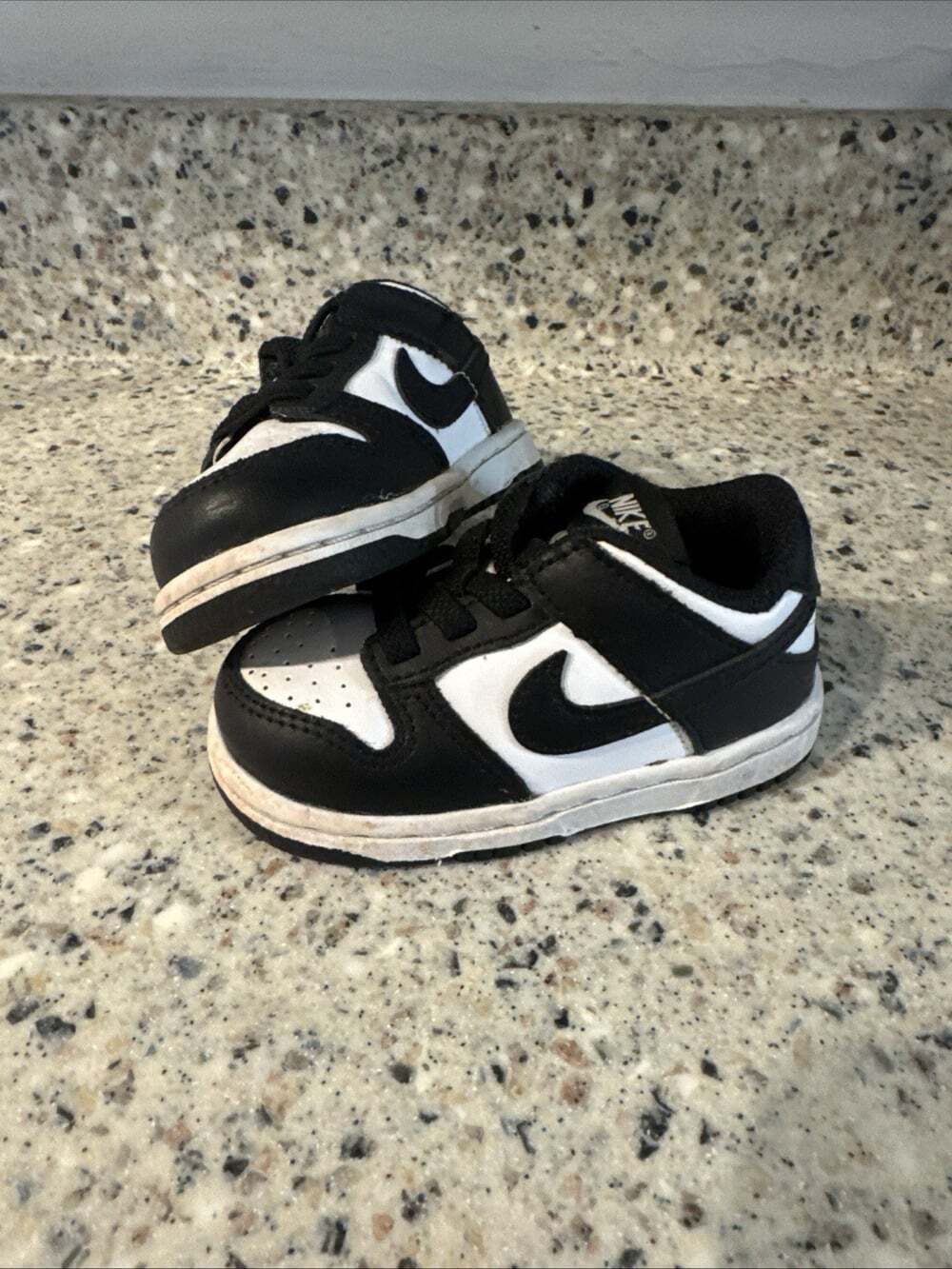 Nike Baby Toddler Black/White Dunk Low Sneaker Shoes, CW1589-100 (TD) Size 5C - Picture 1 of 7